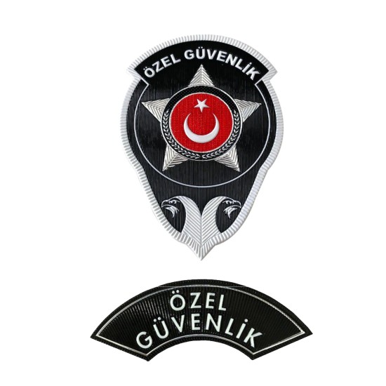 Özel Güvenlik 3D Metalize Arma Apolet Seti