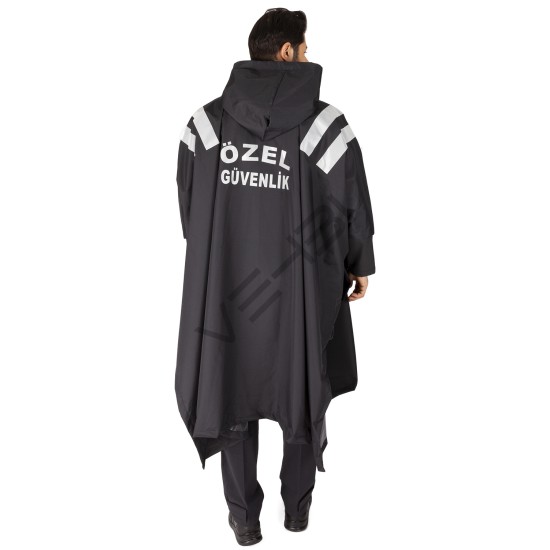 Yeni Tip Kamu Özel Güvenlik Erkek Yağmurluk (Su Geçirmez Panço)