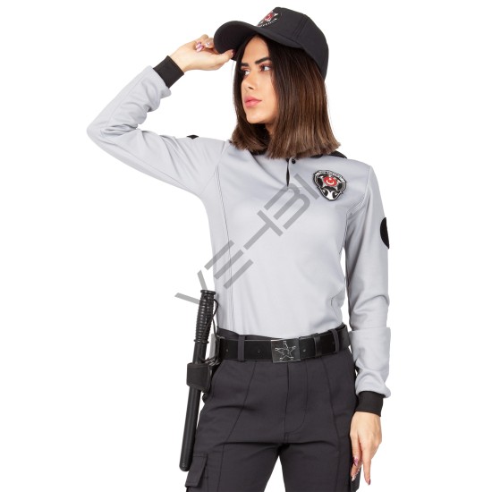 Yeni Tip Kamu Özel Güvenlik Kadın Kışlık Uzun Kol Tişört (İçi Şardonlu)